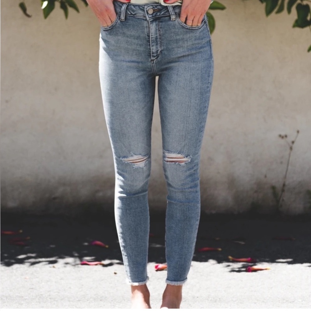 DL1961 Farrow Crop High Rise Skinny Jeans Toledo